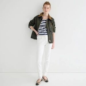 J Crew women’s 8" toothpick jean in white wash